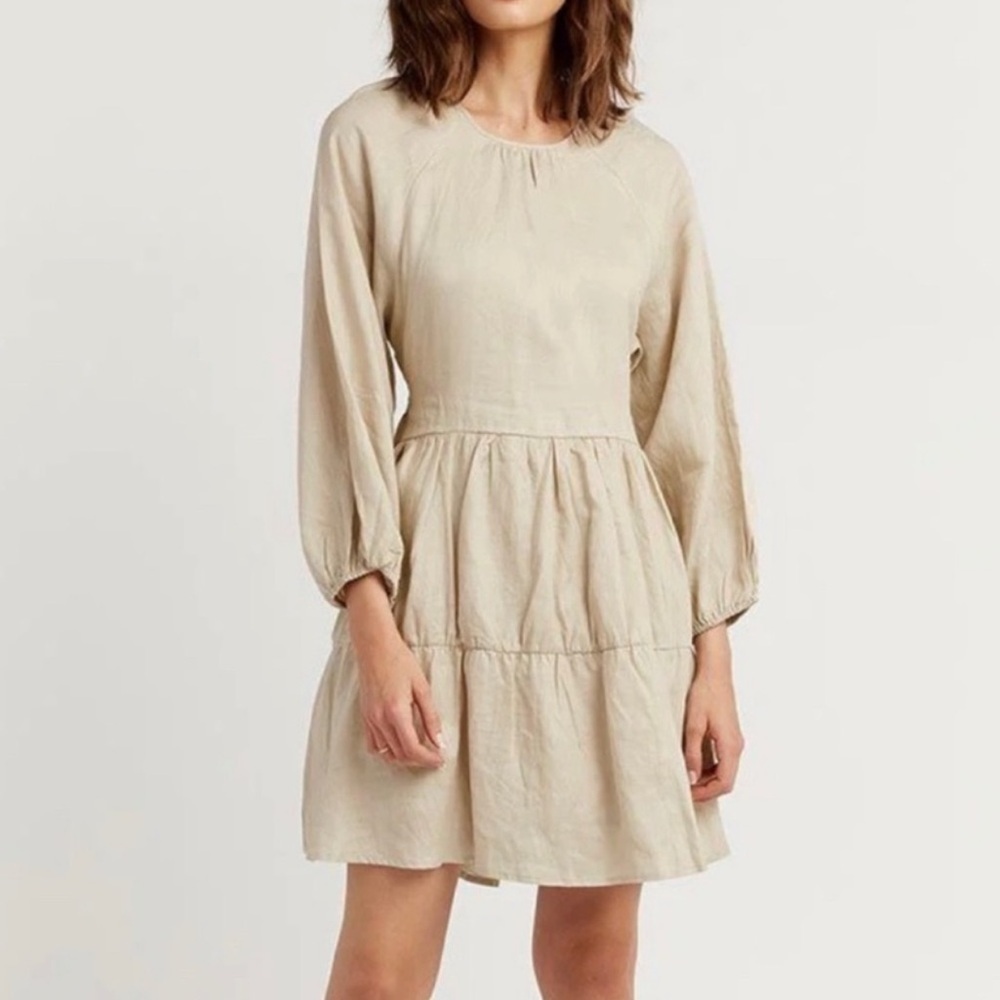 DISSH Lenore Linen Open Back Mini Dress